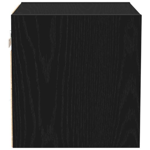 LED стенен нощен шкаф Черно 30 x 28,5 x 30 см