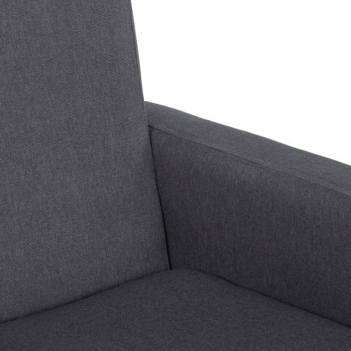 Люлеещ се стол, тъмносив, текстил