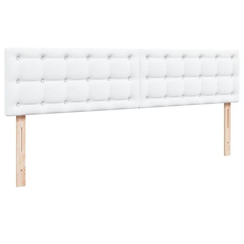 Османска легло с матрак, бяло, 160x200 см, изкуствена кожа