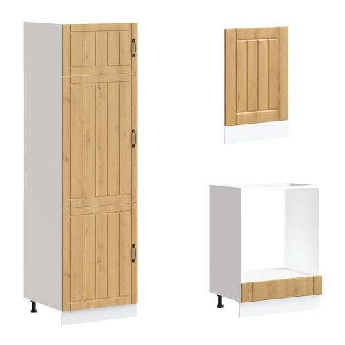 Комплект кухненски шкафове от 7 части Lucca, инженерно дърво