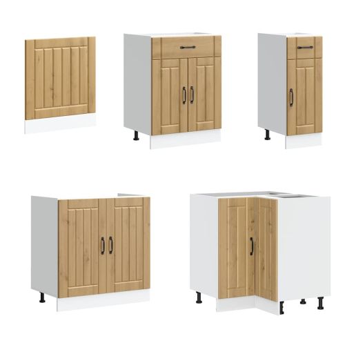 Комплект кухненски шкафове от 11 части Lucca занаятчийски дъб