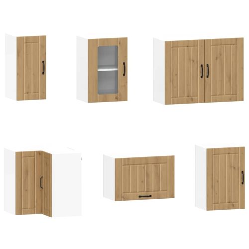 Комплект кухненски шкафове от 11 части Lucca, инженерно дърво