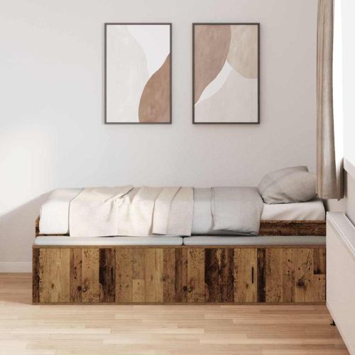 Рамка за легло Старо дърво 70 x 190 cm Инженерно дърво