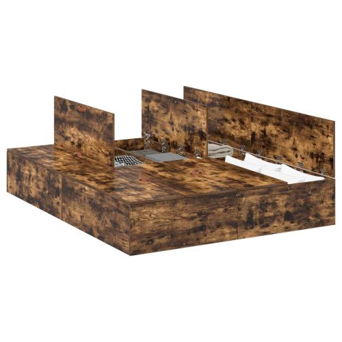 Легло с място за съхранение Димян дъб 140 x 190 cm