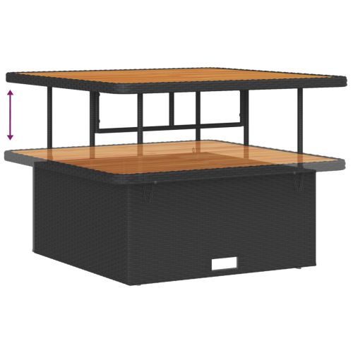 Градински Софа Комплект 11 pcs Черно полиратан