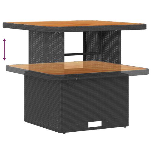 Градински Софа Комплект с възглавница 9 pcs Черно