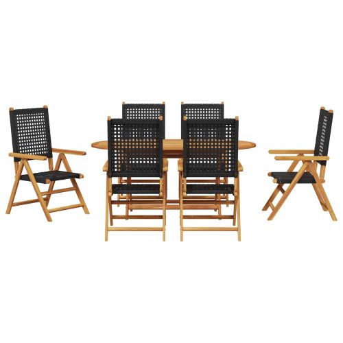 Комплект за хранене в градината 7 pcs Черно