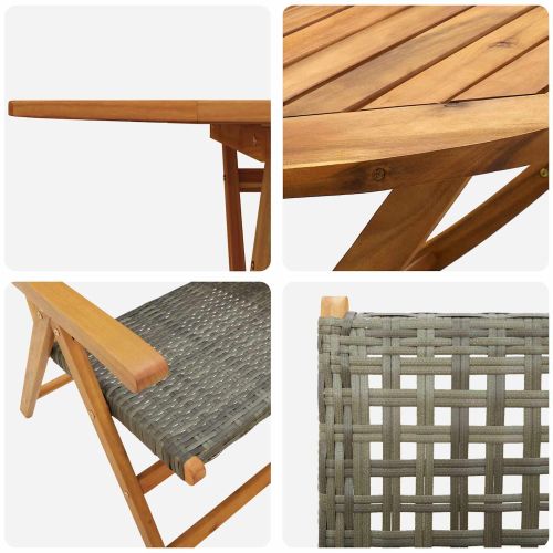 Комплект за хранене в градината 7 pcs Сив