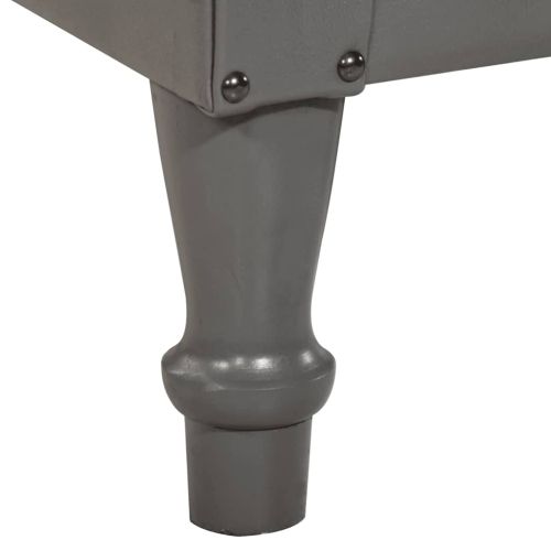 Фотьойл, сив, естествена кожа