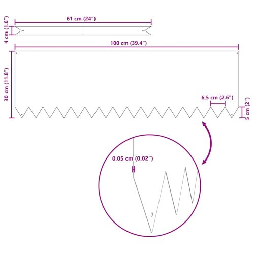 Ограда за трева 50 pcs Антрацит 100 x 0,05 x 30 см