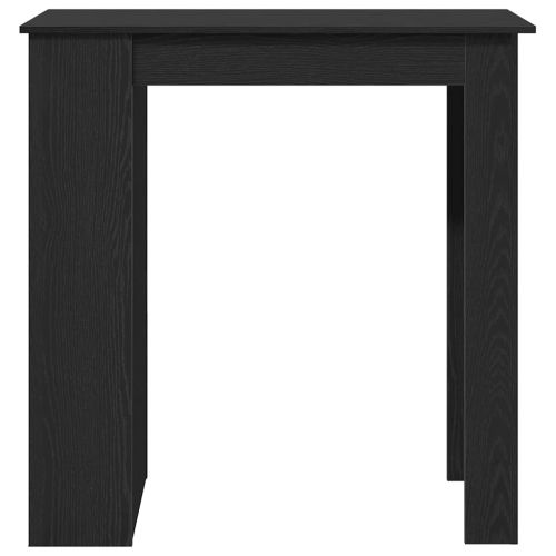 Бар маса с рафтове, черно и дъб, 102x50x103,5 см
