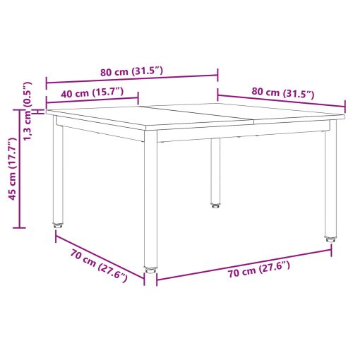 Масичка за кафе Дъб Артизан 80 x 80 x 45 cm Инженерно дърво