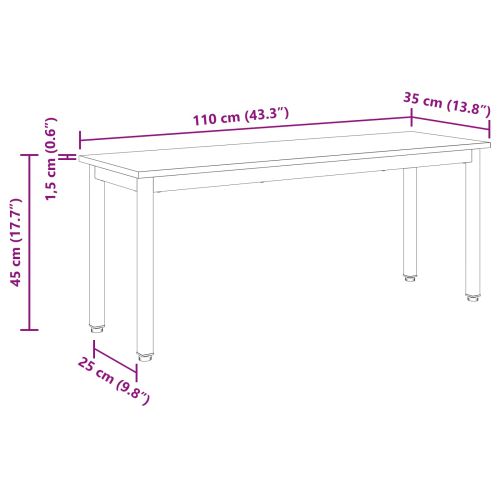 Пейка Сонома 110 x 35 x 45 cm Инженерно дърво