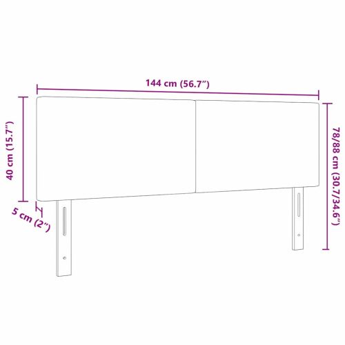 LED глава с LED ленти Тъмен сив 144 см Кордюрова тъкан