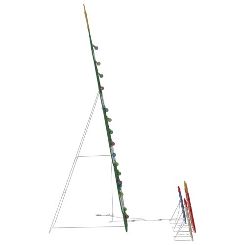 Озеленена коледна елха с 3 подаръчни кутии 2D топло бяла 150 cm