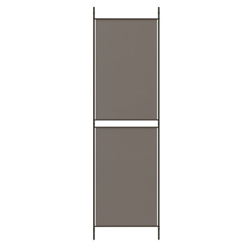 Параван за стая, 4 панела, антрацит, 200x180 cм, текстил