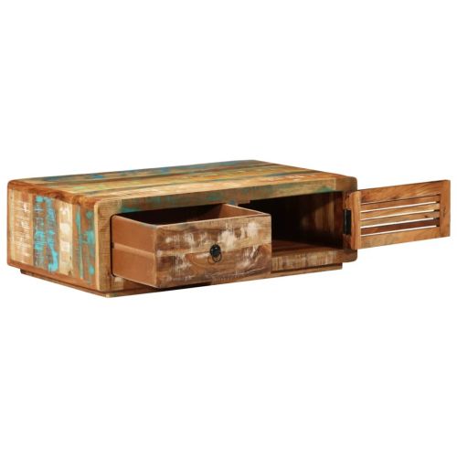 Маса за кафе, 89x55x29 см, масивно регенерирано дърво