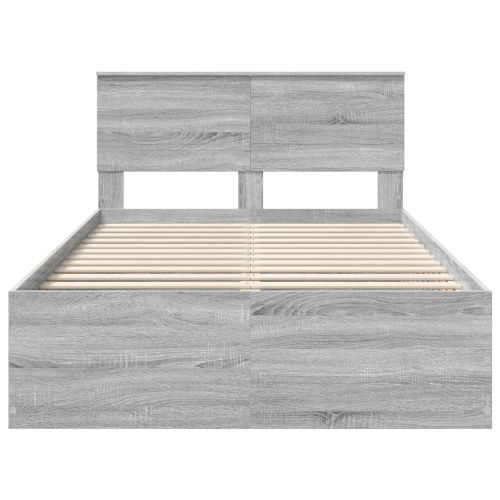 Рамка за легло Сив Сонома 120 x 190 cm Инженерно дърво