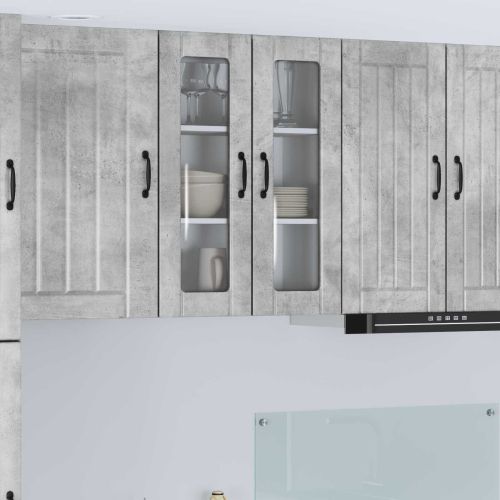 Кухненски шкаф Циментено сиво 60 x 31 x 80 см Инженерно дърво