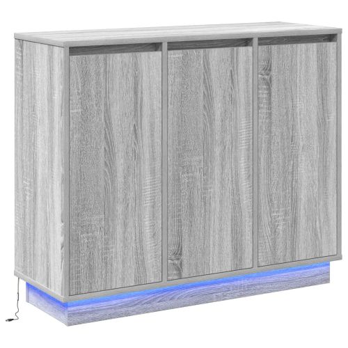 LED конзолна маса Сив Сонома 90 х 32 х 75 см