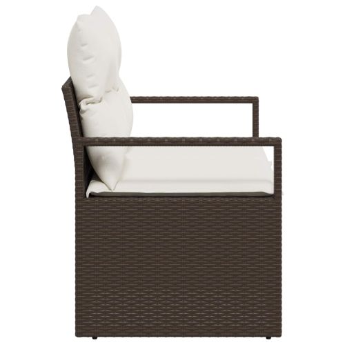 Градински диван с възглавница 120 x 62 x 69 см полиратан