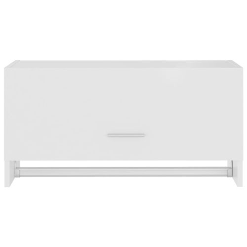 Гардероб, бял, 70x32,5x35 см, инженерно дърво