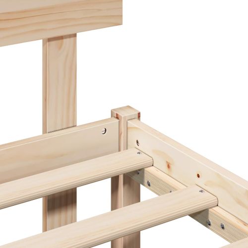 Рамка за легло Кафяво 120 x 200 cm Масивна борова дървесина