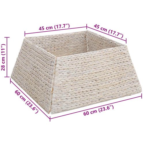 Коло за коледно дърво Квадратна Бяло 60 x 60 x 28 см