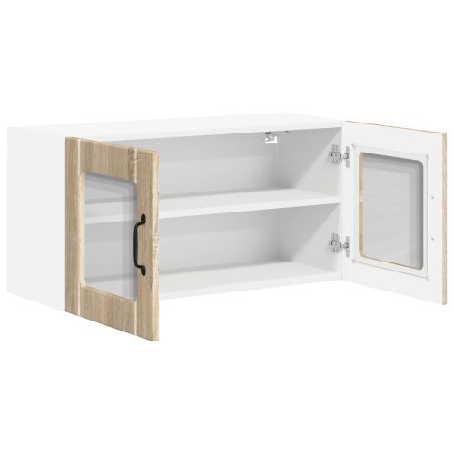 Стенен стъклен шкаф Lucca Дъб сонома 80 x 31 x 40 см