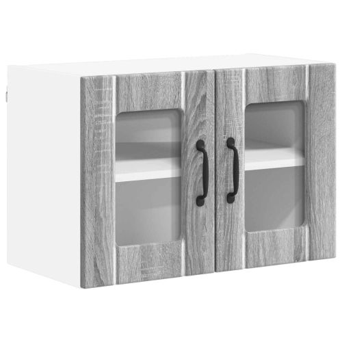 Стенен стъклен шкаф LUCCA 2 pcs Сива сонома 60 x 31 x 40 см