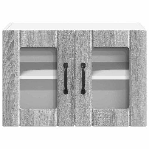 Стенен стъклен шкаф LUCCA 2 pcs Сива сонома 60 x 31 x 40 см