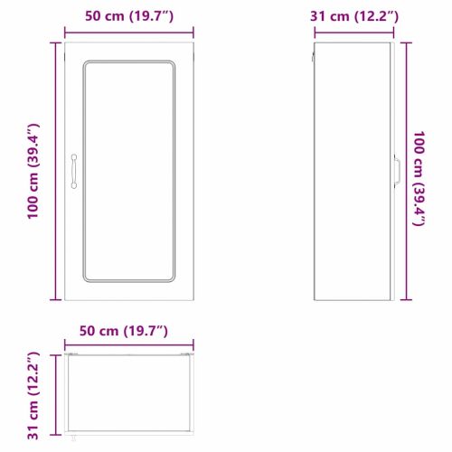 Кухненски шкаф Kalmar Бяло 50 x 31 x 100 см Инженерно дърво
