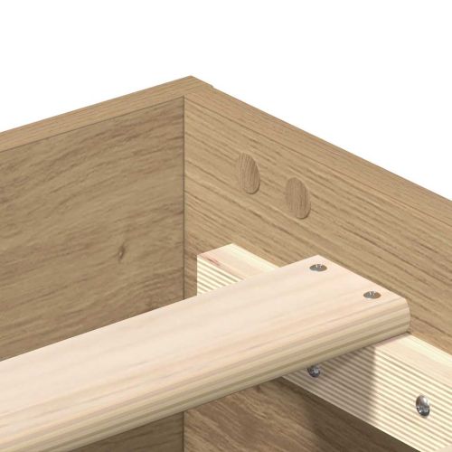 Рамка за легло без матрак дъб артизан 140x200см инженерно дърво