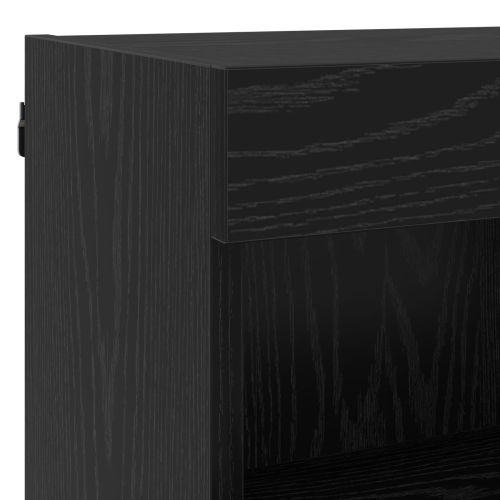 ТВ стенни единици с LED с LED 5 pcs Черния дъб Инженерно дърво