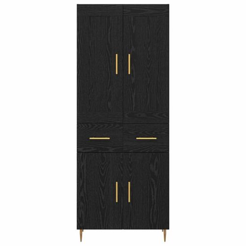 Висок шкаф Черния дъб 69,5 x 34 x 180 см Инженерно дърво