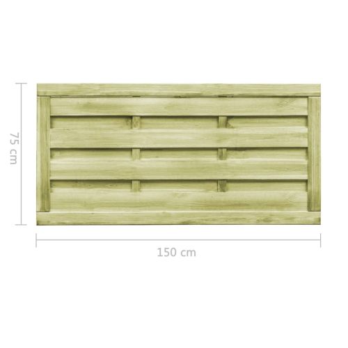 Градински порти, 2 бр, бор зелена импрегнация, 150x75 см