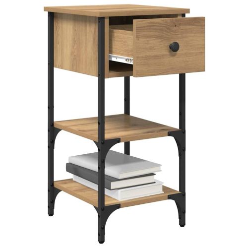 Нощен шкаф с чекмедже 2 pcs Кафяво 33.5 x 36 x 70 см