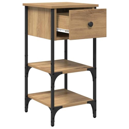 Нощен шкаф с чекмедже 2 pcs Кафяво 33.5 x 36 x 70 см