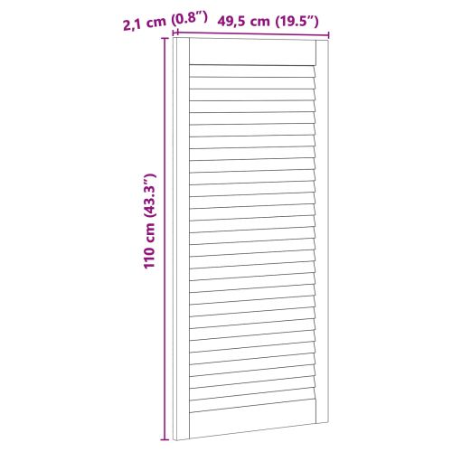 Врата за шкаф с врата 4 pcs Естествен 49,5 x 2,1 x 110 см
