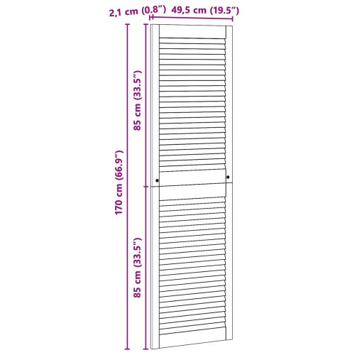 Врата за шкаф с врата 4 pcs Естествен 170 x 2,1 x 49,5 см