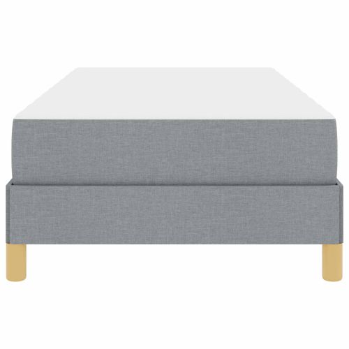 Легло с пружинирана основа Светлосиво 90 x 190 cm текстил