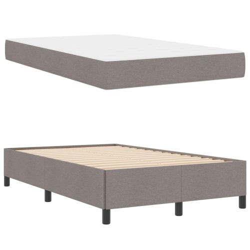 Легло с пружинирана основа Таупе 120 x 200 cm текстил
