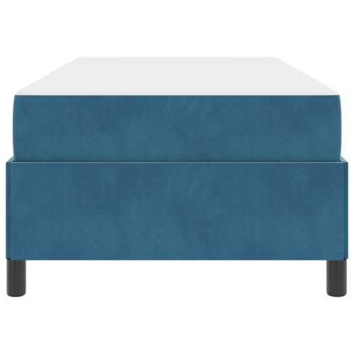 Рамка за легло с матрак Тъмен син 90 x 190 cm текстил