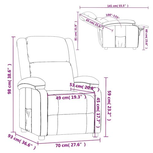 Наклоняем стол, кафяв, изкуствена кожа