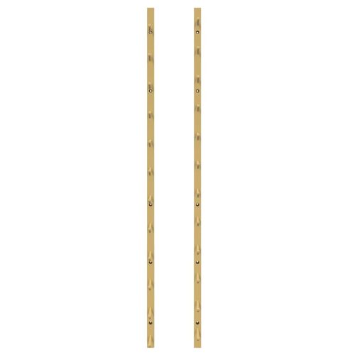 Стойки за вино за 12 бутилки стенен монтаж 2 бр златисти желязо