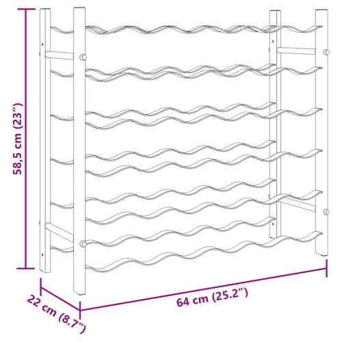 Стойка за вино за 36 бутилки, бяла, метална