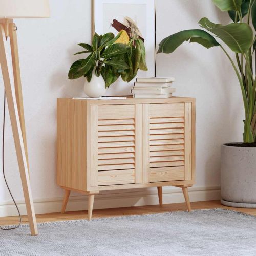 Врати за шкафове с извит дизайн 2 бр. масивна дървесина бор