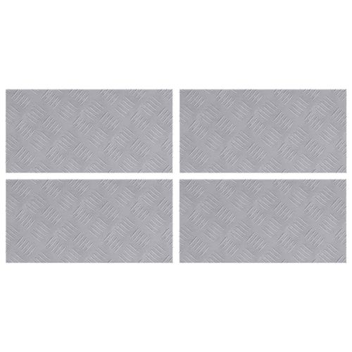 Стъпало Правоъгълна 4 pcs Сребрист 50 x 25 cm Алуминий