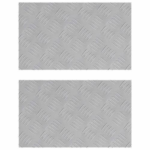 Стъпало Правоъгълна 2 pcs Сребрист 50 x 30 cm Алуминий