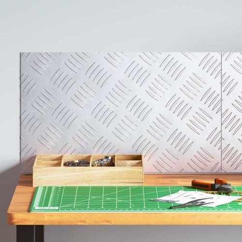 Стъпало Правоъгълна 2 pcs Сребрист 50 x 30 cm Алуминий